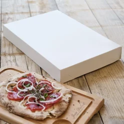 Coffret traiteur en carton 28x42cm - blanc