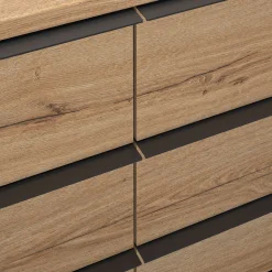 Commode 6 tiroirs en bois - bois clair