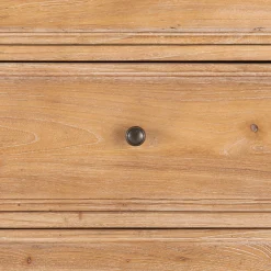 Commode 4 tiroirs en bois d'orme et de pin - bois clair