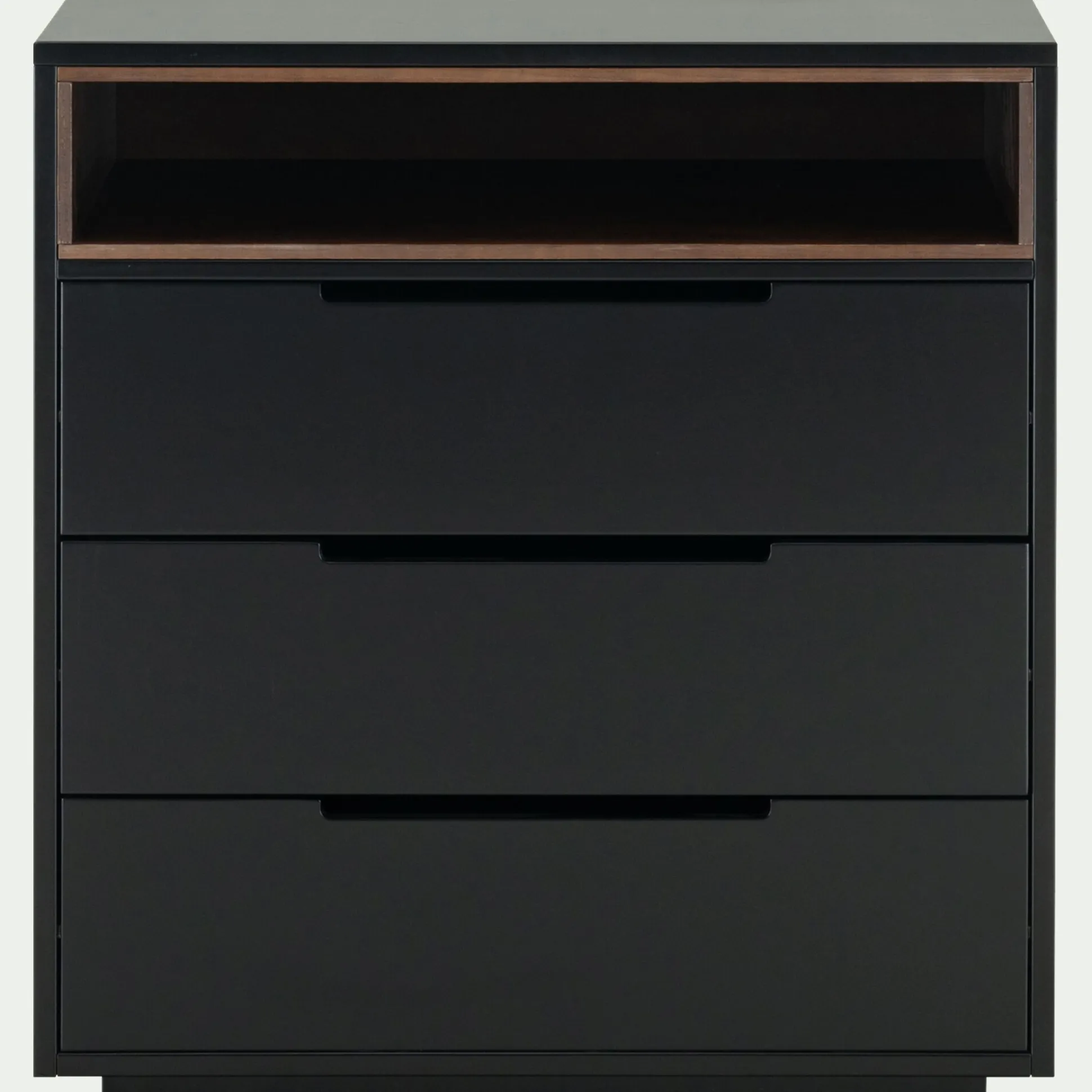 Commode 3 tiroirs en bois - noir