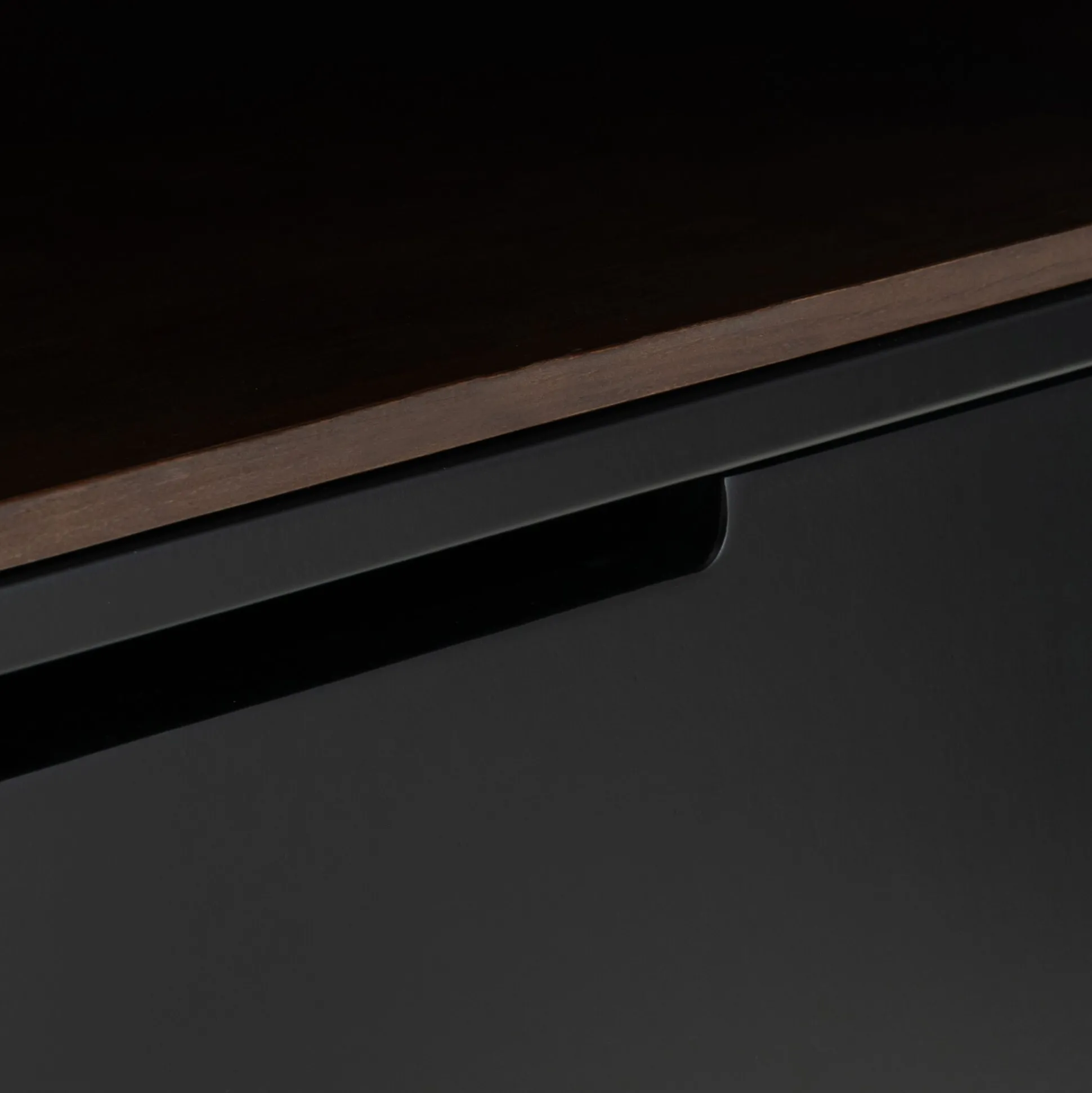 Commode 3 tiroirs en bois - noir