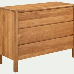 Commode 3 tiroirs en chêne - bois clair