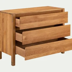 Commode 3 tiroirs en chêne - bois clair