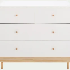 Commode enfant 4 tiroirs en bois - blanc