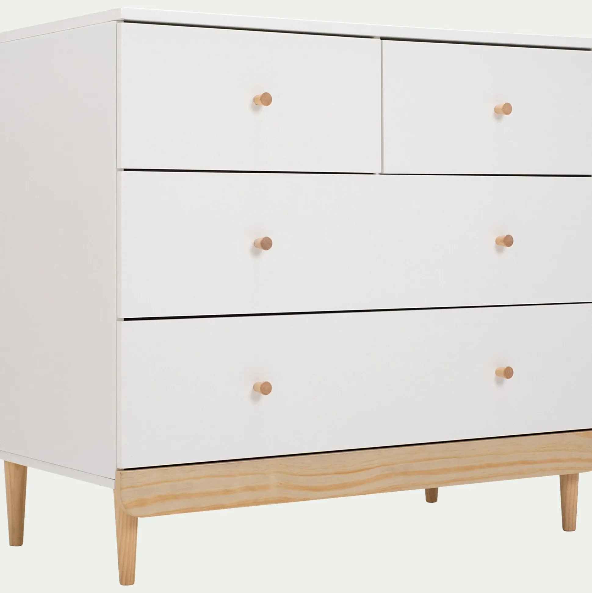 Commode enfant 4 tiroirs en bois - blanc