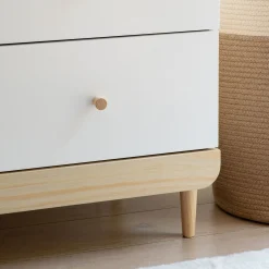 Commode enfant 4 tiroirs en bois - blanc