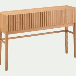 Console 2 tiroirs en bois L120xl30xH80cm - naturel