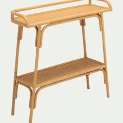 Console en bois et rotin - bois clair