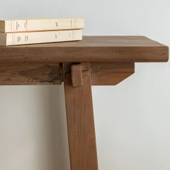 Console en teck recyclé L125xl37xH80cm - bois clair