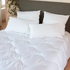 Couette chaude en tencel et coton - blanc 220x240cm