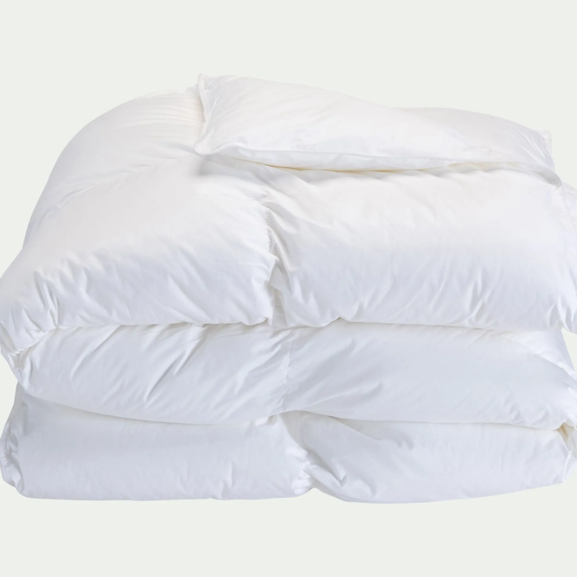 Couette tempérée percale de coton et fibre siliconée - 240x220cm