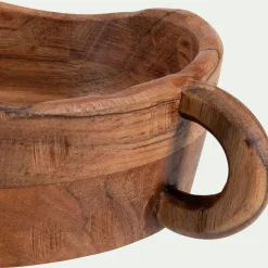 Coupe décorative en bois d'acacia D24cm - naturel