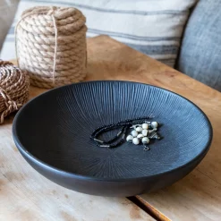 Coupe décorative en bois de manguier D29cm - noir