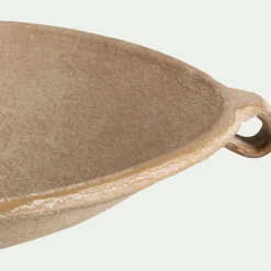 Coupe décorative ronde en aluminium D40cm - marron