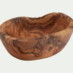 Coupelle apéritive en bois d'olivier D14cm - naturel
