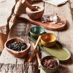 Coupelle apéritive en grès D8,5cm - vert avocado