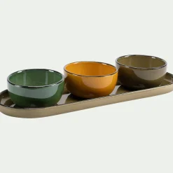 Coupelle apéritive en grès D8,5cm - vert avocado