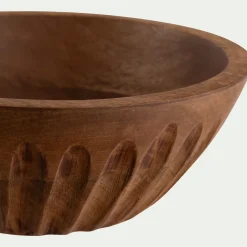 Coupelle en bois de manguier D14,6cm - bois foncé
