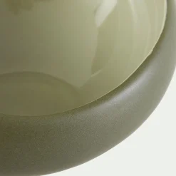 Coupelle en grès D14cm - vert olivier