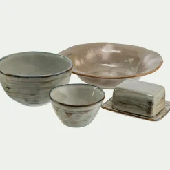 Coupelle en grès réactif D15cm - gris