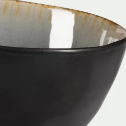 Coupelle en grès réactif D15,5cm - gris