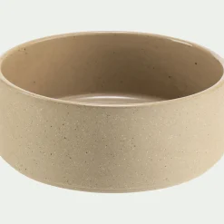 Coupelle mouchetée en grès D14cm - beige