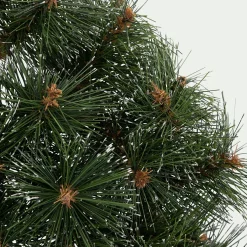 Couronne de Noël végétale lumineuse - vert D45cm