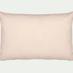 Coussin à broderie végétale en coton 40x60cm - vert