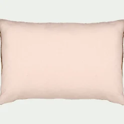 Coussin à motifs tissés en coton 40x60cm - brun