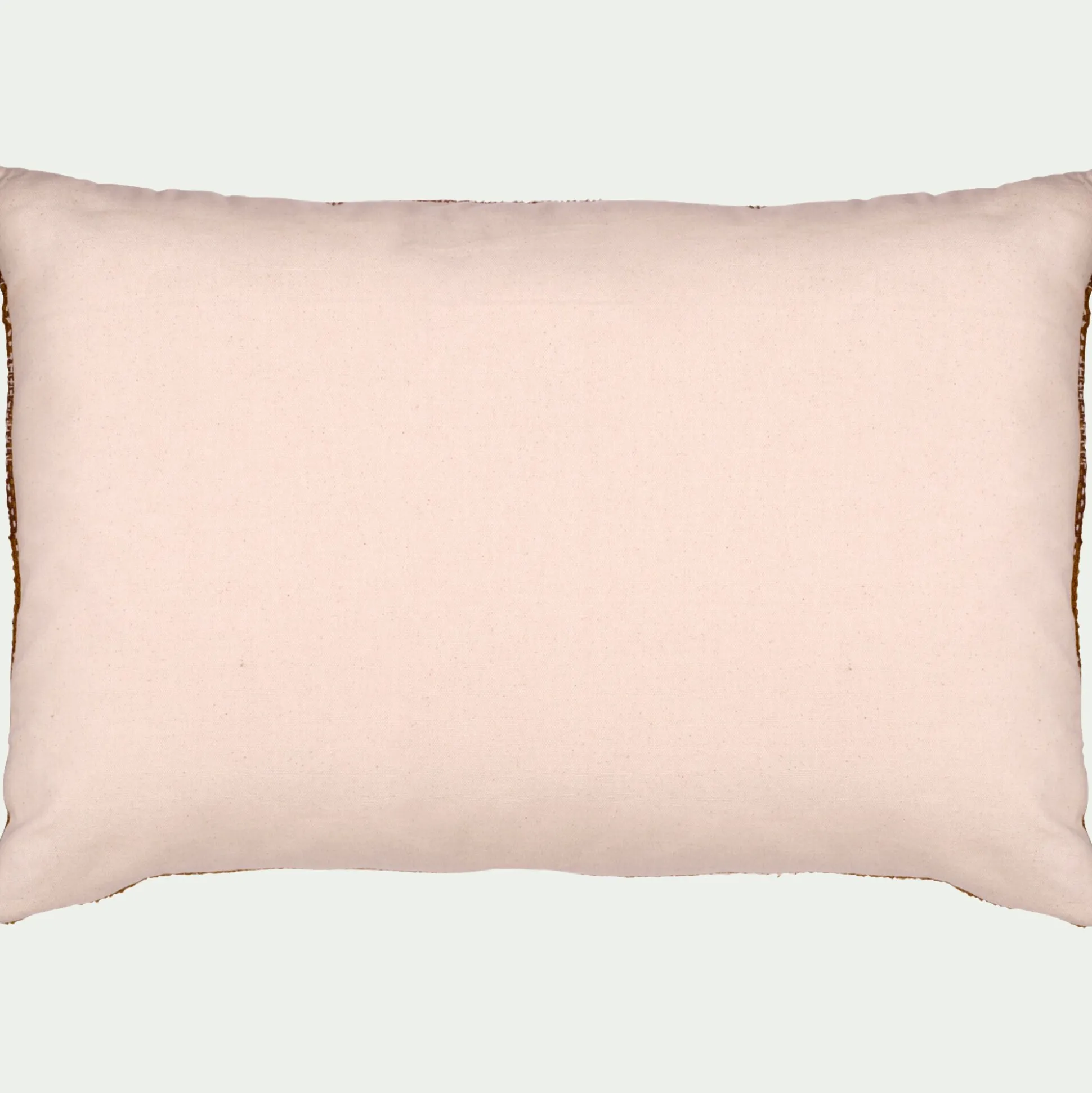Coussin à motifs tissés en coton 40x60cm - brun