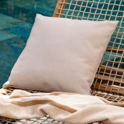 Coussin de jardin en tissu - beige sable 45x45cm
