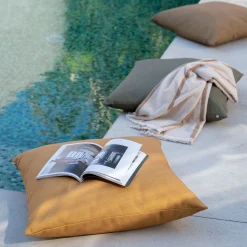 Coussin de jardin en tissu - vert tamegroute 70x70cm