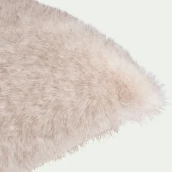 Coussin effet fourrure 45x45cm - blanc