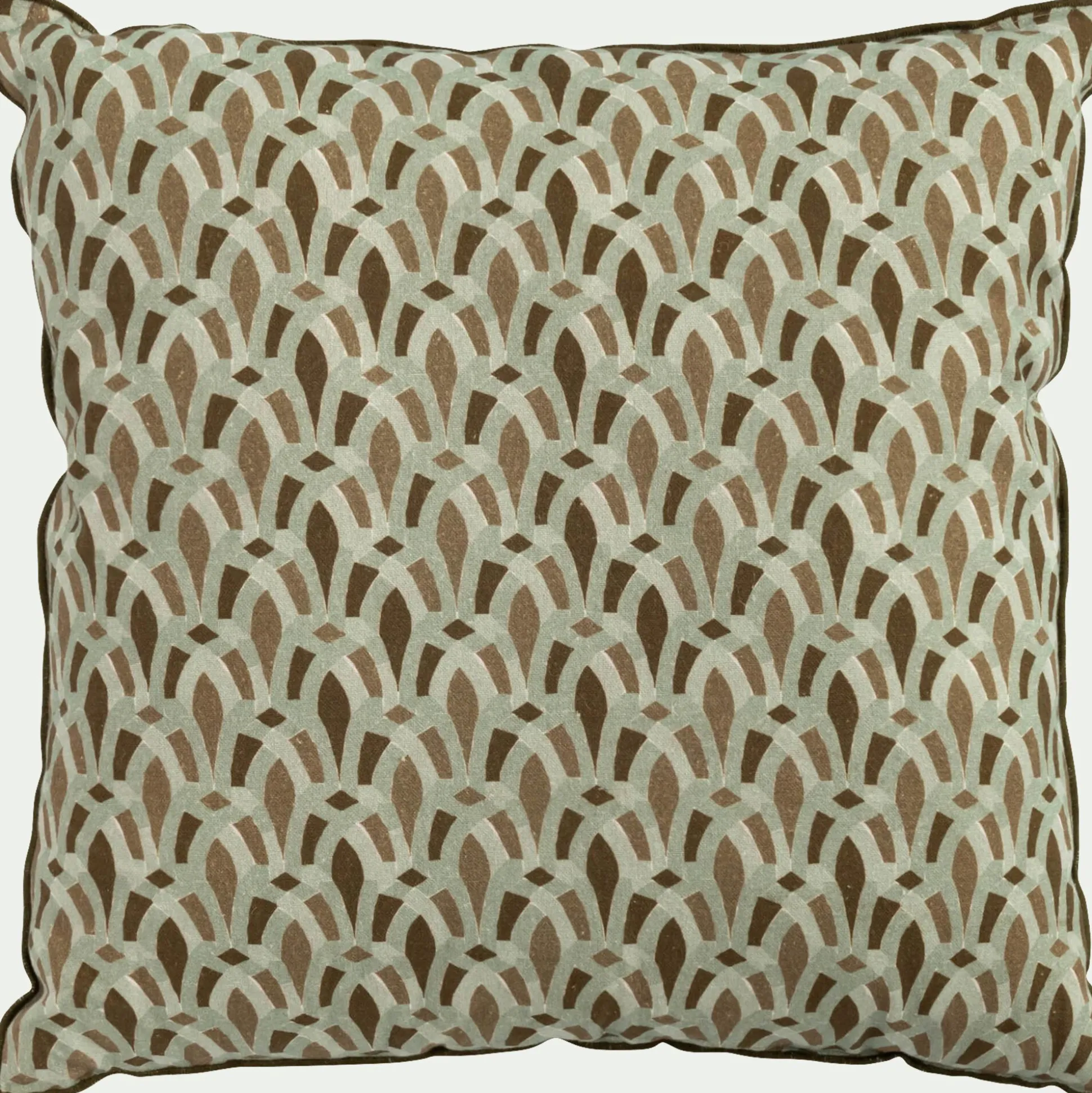 Coussin en coton à motif 45x45cm - vert