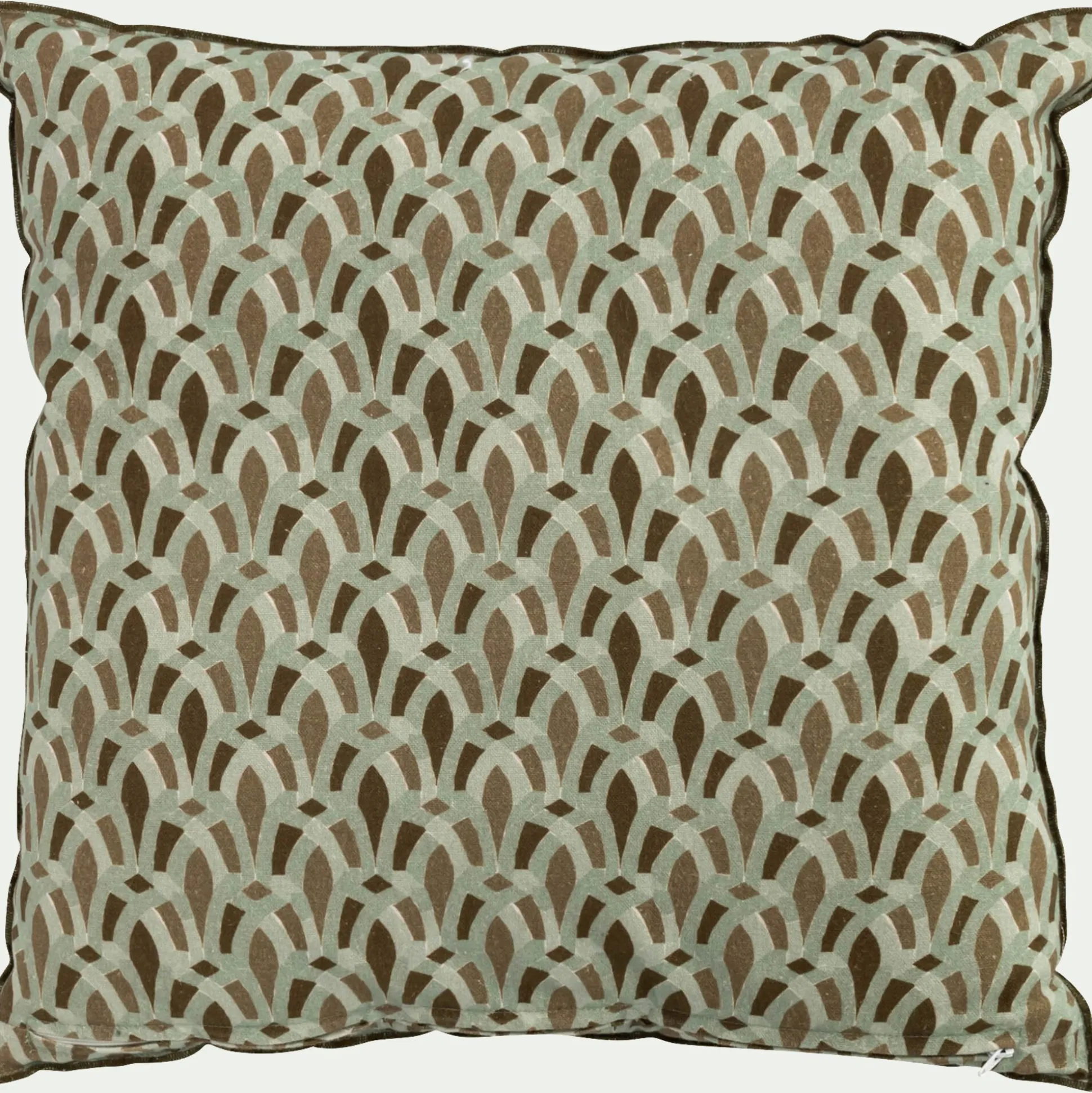 Coussin en coton à motif 45x45cm - vert