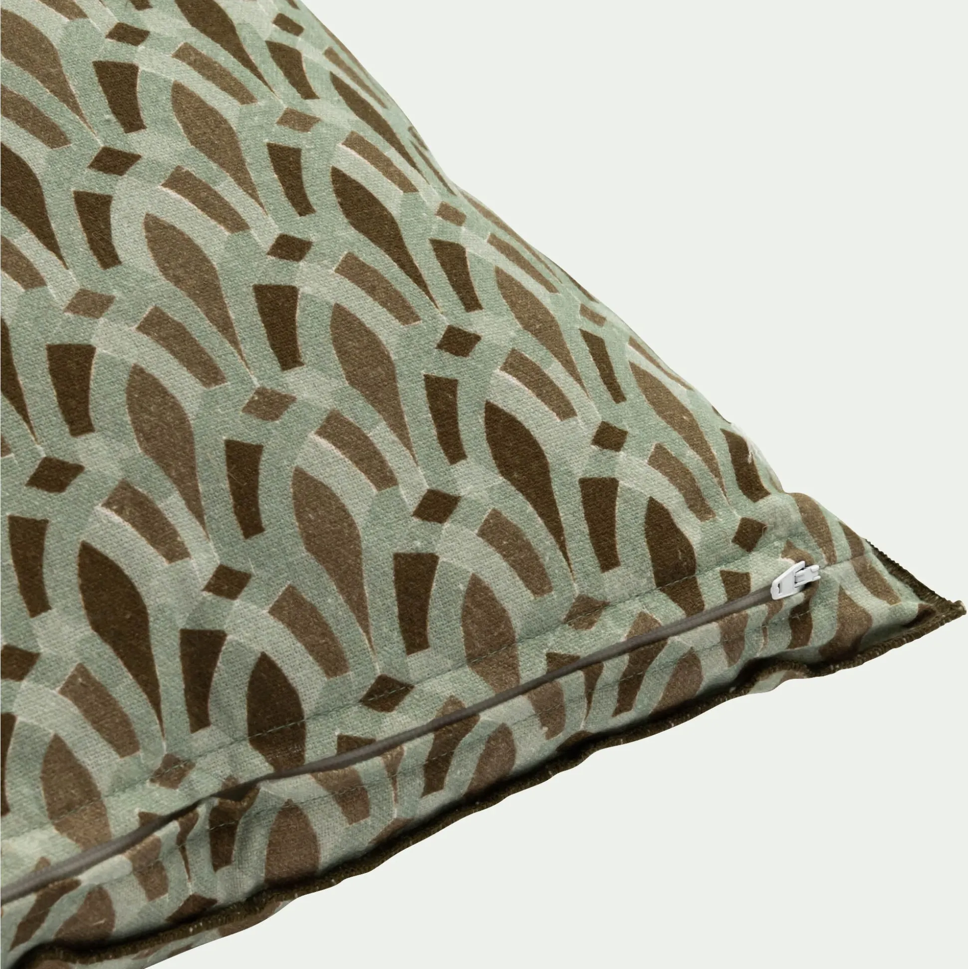 Coussin en coton à motif 45x45cm - vert