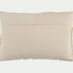 Coussin en coton effet laineux 40x60cm - beige