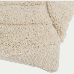 Coussin en coton effet laineux 40x60cm - beige