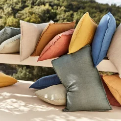 Coussin en lin lavé 40x60cm - jaune archillea