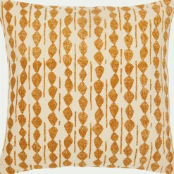 Coussin ethnique en coton 45x45cm - beige nèfle