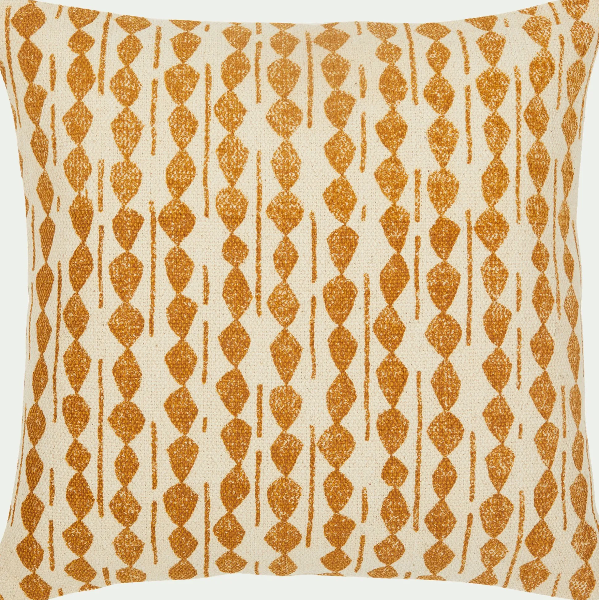 Coussin ethnique en coton 45x45cm - beige nèfle