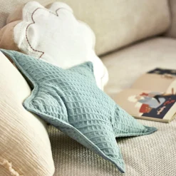 Coussin forme étoile 45x45cm - bleu