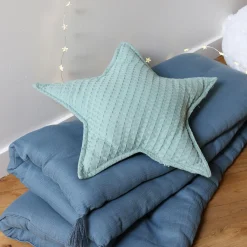 Coussin forme étoile 45x45cm - bleu