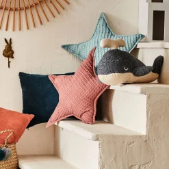 Coussin forme étoile 45x45cm - bleu