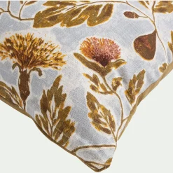 Coussin motif Provence en coton 40x60cm - marron