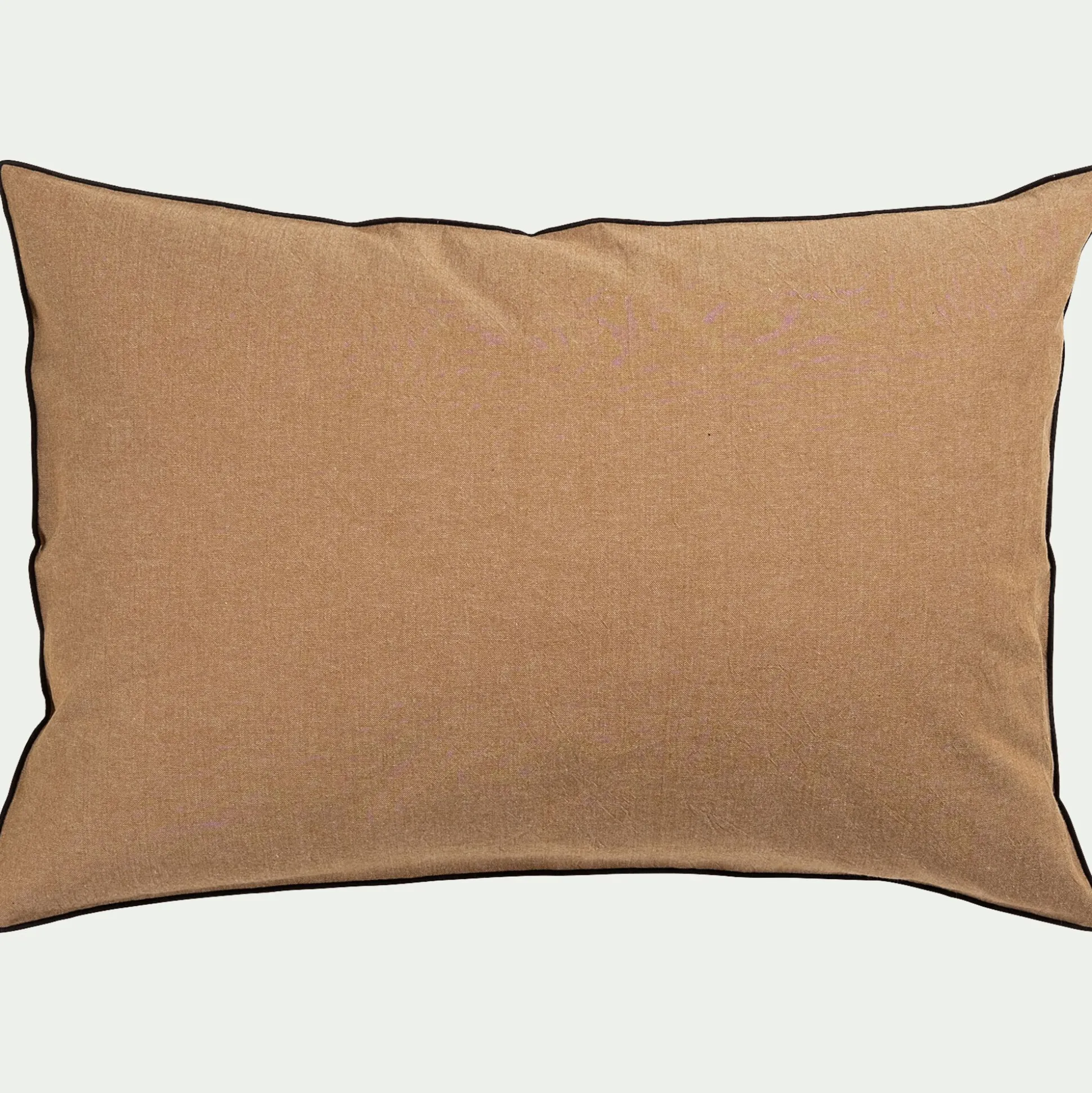 Coussin points bourdon en coton - brun alep 50x70cm