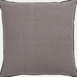 Coussin points bourdon en coton - gris ardoise 45x45cm