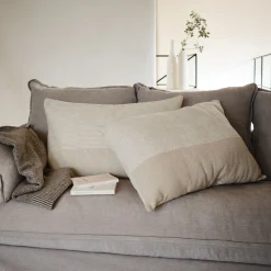 Coussin tissé en coton 50x70cm - beige