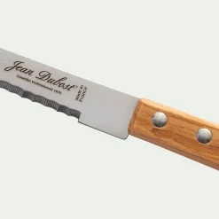 Couteau à steak en inox et bois d'olivier 23cm - naturel