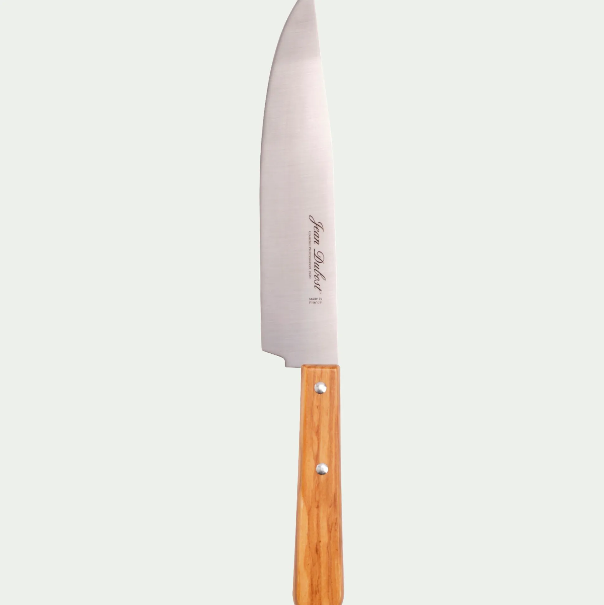 Couteau chef en inox et bois d'olivier 28cm - naturel
